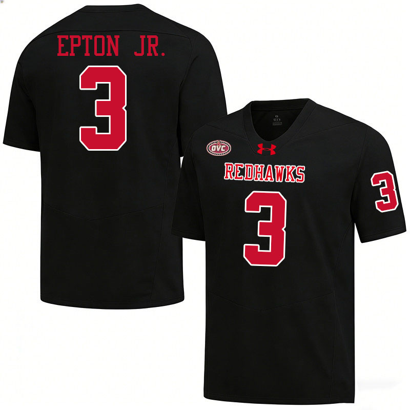 Southeast Missouri State Redhawks #3 Brandon Epton Jr. College Football Jerseys,Uniforms-Black